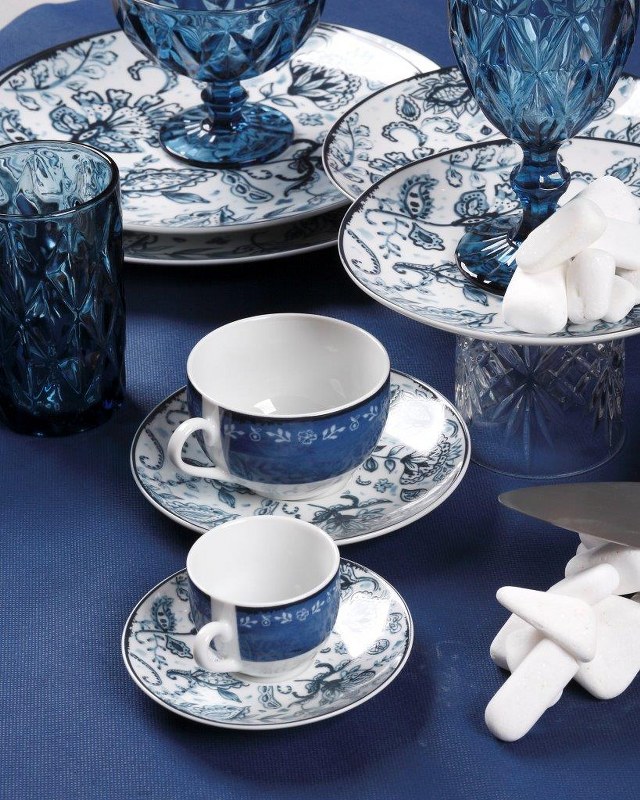 Σετ Φλυτζάνια Καφέ 6τμχ Πορσελάνης 100ml Mediterraneo C